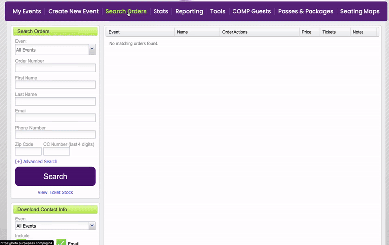 selecting Map button on my event gif.gif