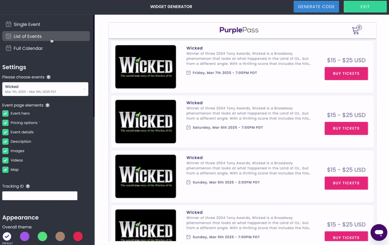 generate code for ticket widget gif.gif